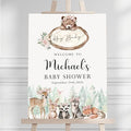 Personalized Baby Shower Welcome Sign For Outdoor, Custom Forest Animal Baby Shower Yard Sign Decorations