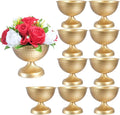 6.5 inch 10 pcs Brass Vase Bowl Gold Centerpieces for Tables Wedding Party Event Gold Accent Decorative Bowl Vintage Style
