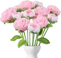 YoungJoy 12 Pcs Crochet Rose Handmade Knitted Flowers Tulip Sunflower Daisy Heart Artificial Knitted Floral Mother Day Graduation Home Decor(Mixed Pink)