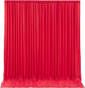 Red Backdrop Curtains 10 Panels-Wrinkle-Free Polyester Photography Drapes Party Photo Backgrounds for Wedding Christmas Photo Backdrops- 40 X10FT