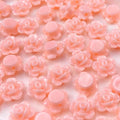 200pcs Acrylic Rose Flower Beads Candy Color Flat Back Spacer Beads Loose Pastel Colorful Decor for DIY Crafts Jewelry Making Bracelet Necklace Earrings(Pale Pink)