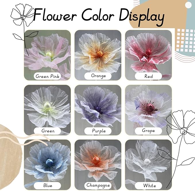 Giant Flowers for Decoration, 5.58 ft Big Artificial Organza Flower for Wedding Reception Birthday Christmas Party Backdrop Decor Photography Props Shop Window Display, Blue