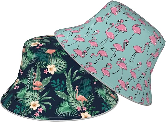 Hat Reversible Fisherman Hats Double Sided Wearing for Women Men Boys Girls
