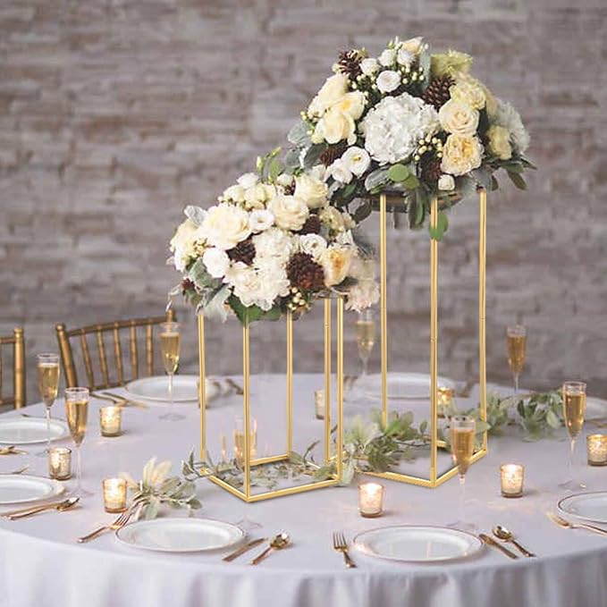 20pcs 15.7inch Gold Wedding Table Centerpiece, Wedding Flower Vase forWedding Table Decoration,Anniversary Party Event Home Decor(Gold)