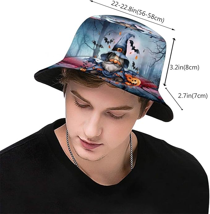 Bucket Hat for Women Men Funny Halloween Hats Packable Outdoor Fisherman Hats Caps Unisex