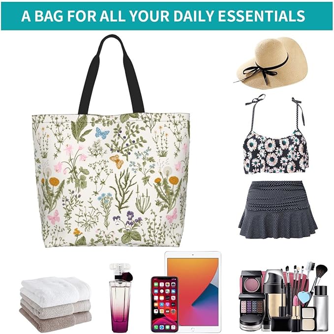 Sunflower Tote Bag For Women, Waterproof Shoulder Bags Big Reusable Grocery Handbag For Shopping Picnic Work Beach