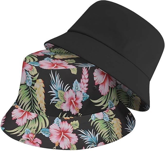 Bucket Hat for Women Men Unisex Sun Cap Packable Outdoor Fisherman Hat Headwear,Reversible Double-Side-Wear