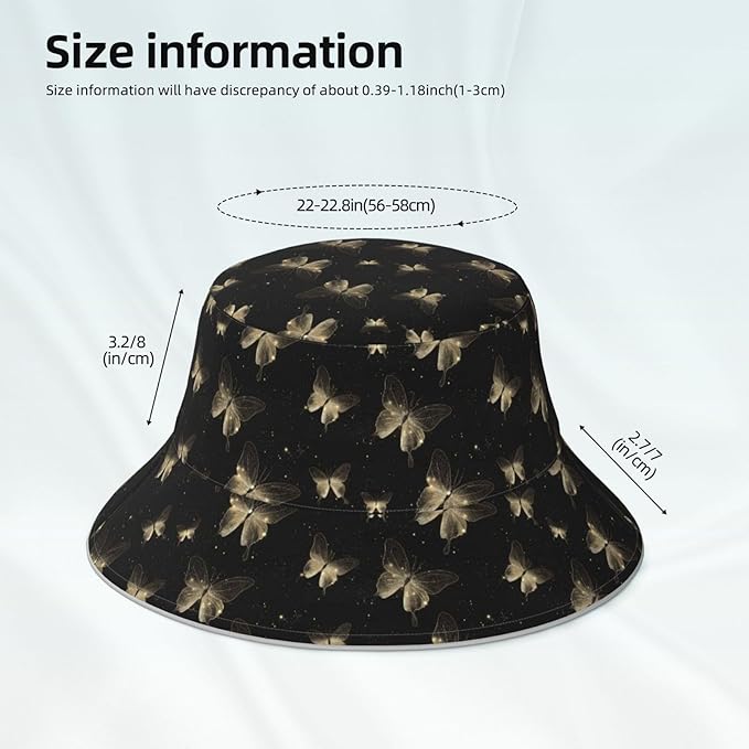 Bucket Hat Double-Side-Wear Reversible Sun Hat Beach Travel Hiking for Women Men