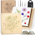GTQYYF Large Flower Press Kit 10.8 x10.8 inches with Storage Bag,Solid Wood Flower Press Kit - DIY Arts and Craft Kit 10 -Layers, Ideal Gift for Flower & Plant Lovers