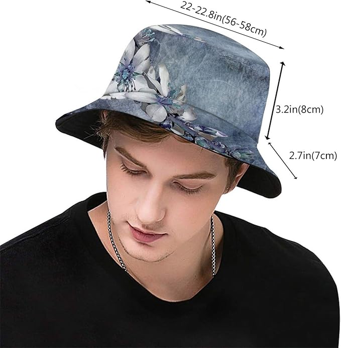 Bucket Hat for Women Men, Summer Print Hat Travel Packable Sun Cap Outdoor Hat for Women and Men