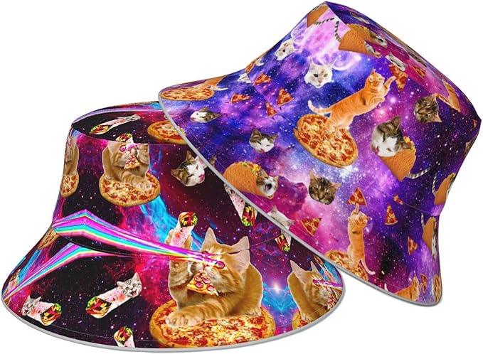 Hat Reversible Fisherman Hats Double Sided Wearing for Women Men Boys Girls
