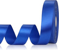 Blue Ribbon 1 Inch 60 Yards, Royal Blue Satin Ribbon for Gift Wrapping, Flower Bouquet, Graduation Lei, Crafts, Baby Shower, DIY Bows and Wedding Decorations