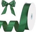 Dark Green Ribbon 1 Inch Christmas Ribbon Emerald Green Satin Ribbons 50 Yards for Gift Wrapping Bows Crafts Wreath Christmas Tree Xmas Decorations