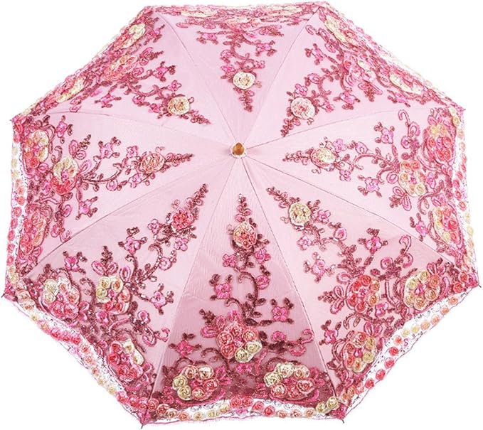 Honeystore Flower Lace Parasols for Wedding Party Lace Bridal Umbrella