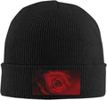 Cute Rose Beanie Hat Rose Beanie Cap Rose Flower Knitted Beanies Flower Knit Hats Winter Hat for Women Men