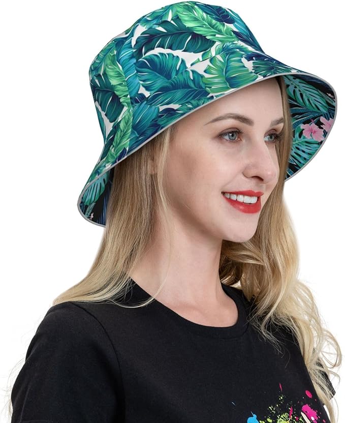 Hat Reversible Fisherman Hats Double Sided Wearing for Women Men Boys Girls