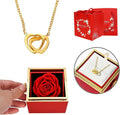 ‌TINGKU Eternal Real Rose Gift Box for Women, Preserved Rose with Customized Name Engraved Heart Necklace, Personalized Romantic Gift for Wife, Girlfriend, Mom, Mother's Day Love Keepsake