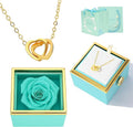 ‌TINGKU Eternal Real Rose Gift Box for Women, Preserved Rose with Customized Name Engraved Heart Necklace, Personalized Romantic Gift for Wife, Girlfriend, Mom, Mother's Day Love Keepsake