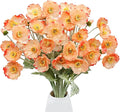12PCS Poppy Flowers Artificial 23" Real Touch Stems Faux Poppies Silk Flowers for Home Decor Indoor (Coral Pink)