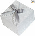 Silver Glitter Gift Boxes, 10 PCS Small Gift Box with Lids Bulk for Wedding, Party, Birthday, Valentine's Day and More, 4.75” x 4.75” x 3.53” Fancy Present Box for Gift Giving