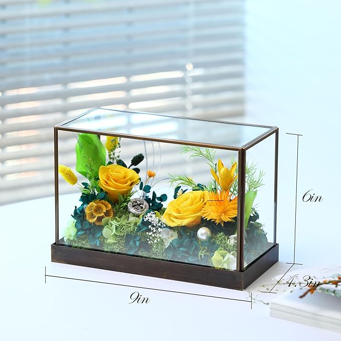 Christmas Flowers Roses Gifts for Mom,Forever Real Preserved Rose in Glass Dome,Christmas Roses Gifts for Women Grandma Wife Mother in Law
