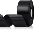 Black Satin Ribbon 1-1/2 Inch 30 Yards, Black Ribbon for Gift Wrapping, Flower Bouquet, Crafts, Halloween, Christmas, Wedding and Bow Making