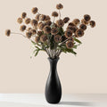 JAKY-Global Fall Flower Fake MUMS Artificial 10 Stems,Long Stems Silk Flowers Autumn Home Decor,Faux Floral Pompon Balls for Table Vase,Halloween Centerpieces,Wedding Arrangements