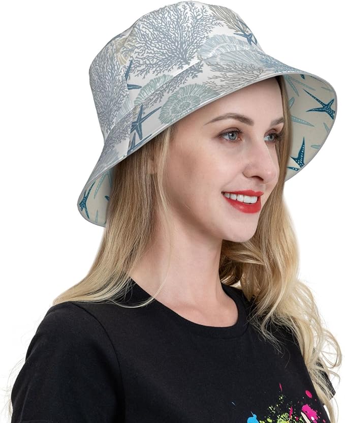 Hat Reversible Fisherman Hats Double Sided Wearing for Women Men Boys Girls
