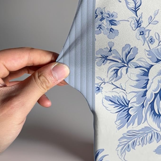Blue and White Floral Arch Backdrop Cover Vintage Peony Arch Stand Spandex Cover Elegant Toile de Jouy Wedding Baby Shower Birthday Party Decoration French Country Style Background (G4229,6.6FT)