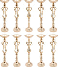 10Pcs Gold Flower Vase for Wedding Table Centerpieces 21.7" Tall Large Metal Flower Trumpet Vases DIY Flower Display Organizer for Anniversary Decor(10Pcs/Gold)