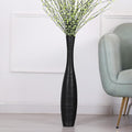Leewadee Decorative Tall Floor Vase for Living Room Decor, 26 inches, Black, Resin
