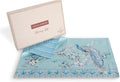 Maison d' Hermine Placemat 100% Combed Cotton Premium Set of 4 Decorative Washable Place Mats Table Cloth Placemat, Dining & Camping - Peacock Utopia - Pastel Turquoise(13"x19")
