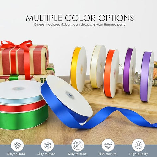 100 Yards 1-1/2 inch Satin Ribbon, Fabric Ribbon Solid Color Perfect for Gift Wrapping, Wedding, Handmade Bows, Floral Bouquets and Party Decoration(White)