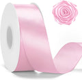 KINGLAKE Pink Satin Ribbon - 1 1/2'' x 100 Yards Polyester Pink Ribbon for Gift Wrapping Valentines Day Wedding Party Decoration DIY Crafts Floral Bouquets and Wreath Bows