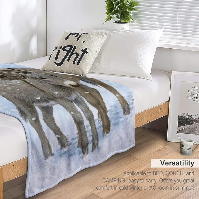 Donkey Gifts for Girls & Women - Soft, Warm & Cozy Fleece Throw Blanket for Kids & Adults - 60"x80"