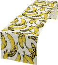 Banana Fruit Table Runner, Kitchen Dining Table Decor,Tropical Fruit Palm Leaves Table Runners for Indoor Outdoor Home Farmhouse Holiday Wedding Birthday Party Decoration, 13 x36 Inch