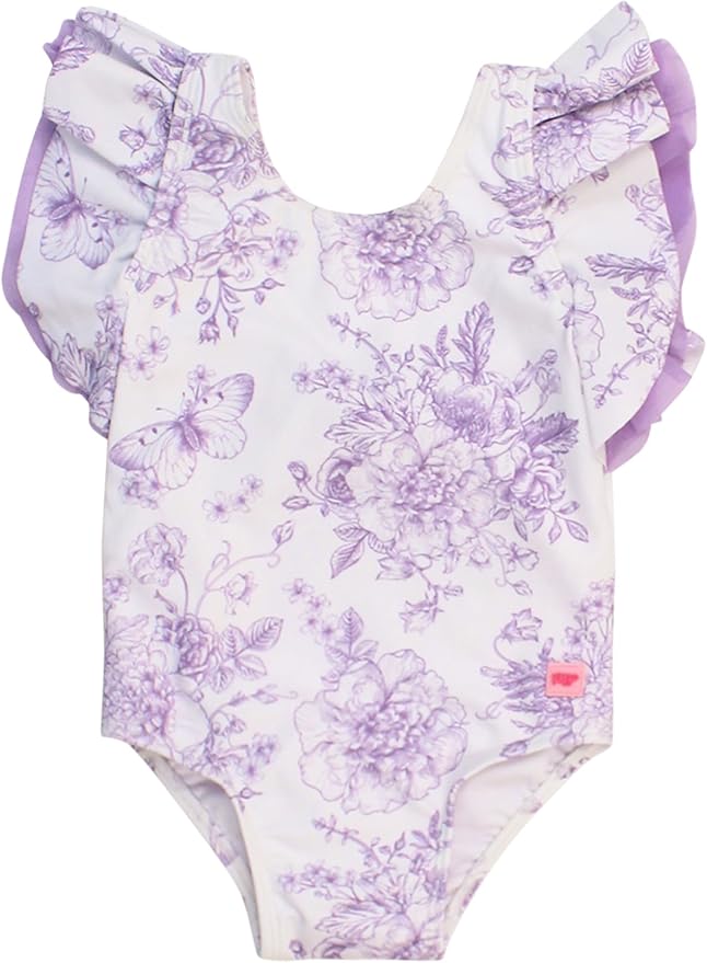 RuffleButts® Baby/Toddler Girls Ruffle Strap One Piece Swimsuit w/UPF 50+ Sun Protection