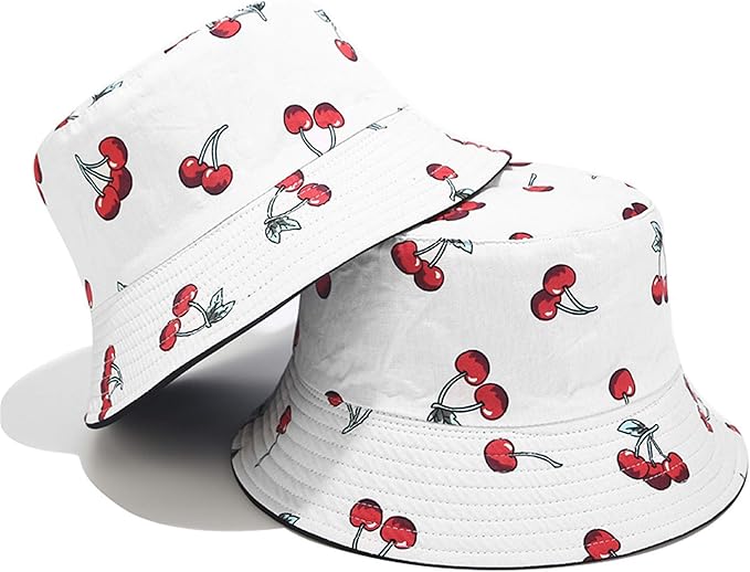 Mashiaoyi Unisex Print Double-Side-Wear Reversible Bucket Hat