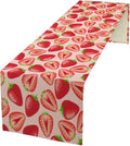 Strawberry Table Runner, Spring Summer Fruit Birthday Party Decorations Dining Room Home Kitchen Table Decor 13 x 70In