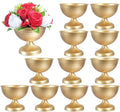 6.5 inch 12 pcs Brass Vase Bowl Gold Centerpieces for Tables Wedding Party Event Gold Accent Decorative Bowl Vintage Style