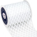 VATIN 6" White Christmas Ribbon, White Glitter Mesh Diamond Web Sequin Dots Wired Christmas Ribbon for Gift Wrapping Bow Making Wreath Supply-10 Yards