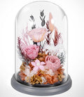 JoyFlower Preserved Flowers for Delivery, Preserved Roses Gifts for Women Her, Long-Lasting Real Flowers in Glass Dome, Unique Birthday Gifts for Girlfriend Mom Wife(Pink Roses)