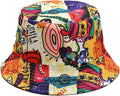 Bucket Hat for Women Men, Cotton Reversible Double Side Wear Sun Hats Beach Fisherman Hat