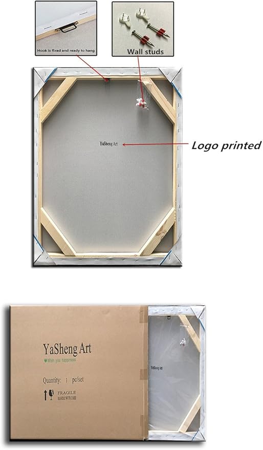 YaSheng Art - 3D Oil Paintings On Canvas Golden Flowers Tree Paintings Abstract Artwork Wall Art For living Room,Dinning Room Home Decor Framed Stretched Ready to Hang 24x24inch