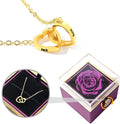 ‌TINGKU Eternal Real Rose Gift Box for Women, Preserved Rose with Customized Name Engraved Heart Necklace, Personalized Romantic Gift for Wife, Girlfriend, Mom, Mother's Day Love Keepsake
