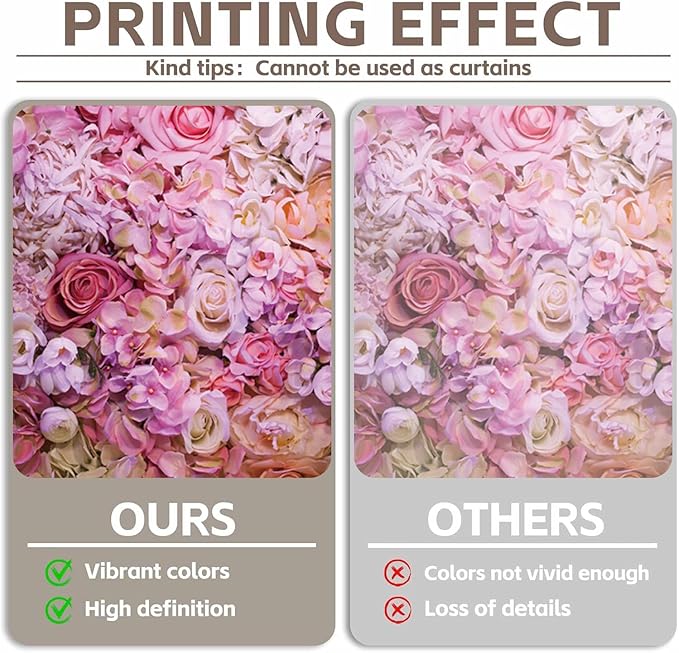 10x5ft Vinyl XMJJKUF Pink Floral Backdrop Flower Colorful Wedding Ceremony Girls Bridal Shower Background Birthday Party Decortaions Banner Portrait Photo Shoot Props