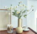 Set of 6 White Poppies Flowers Artificial for Vase, Faux Wildflowers with Long Stems, Silk Flowers Arrangement for Wedding Party Farmhouse Home Office Indoor Kitchen Dining Table Decoration