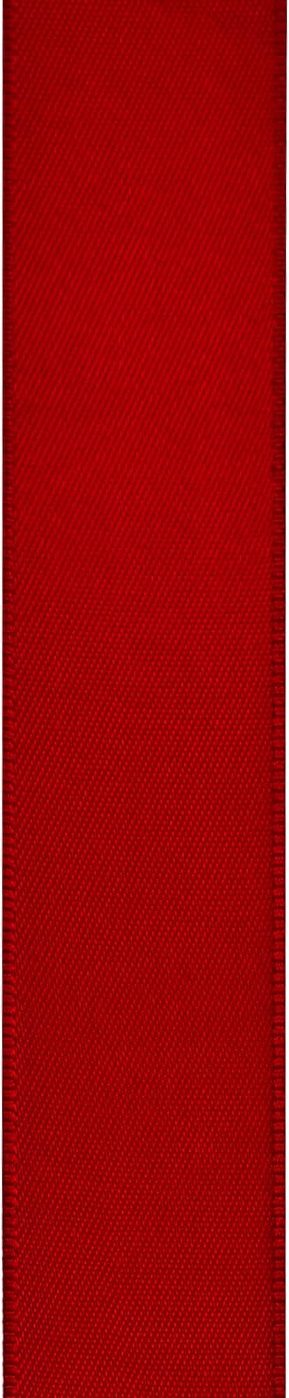 LIUYAXI Red Satin Ribbon, Double Faced 5/8" X Continuous 25 Yards Ribbons Perfect for Gift Wrapping Bows Bouquet Wedding Craft and More