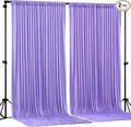 Lavender Backdrop Curtain 2 Panels-Wrinkle-Free Champagne Curtains Polyester Photography Drapes for Baby Shower Birthday Party Photo Background Backdrop Stand- 8 X10FT (Lavender)