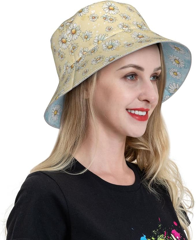 Bucket Hat Double-Side-Wear Reversible Sun Hat Beach Travel Hiking for Women Men